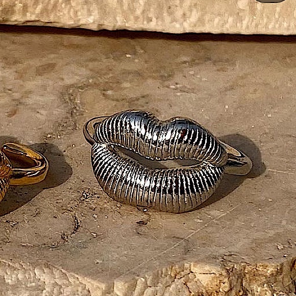 Stainless Steel Lip Resizable Ring Hip Hop Trendy - Picture 3 of 10